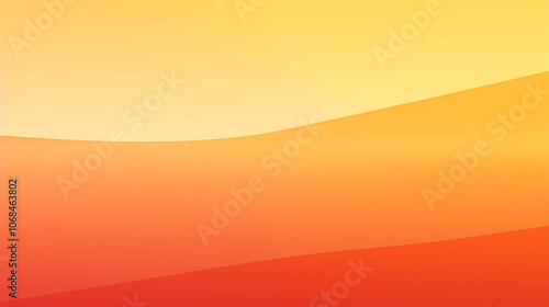 Yellow Orange Red Abstract Layered Curves Warm Gradient Art