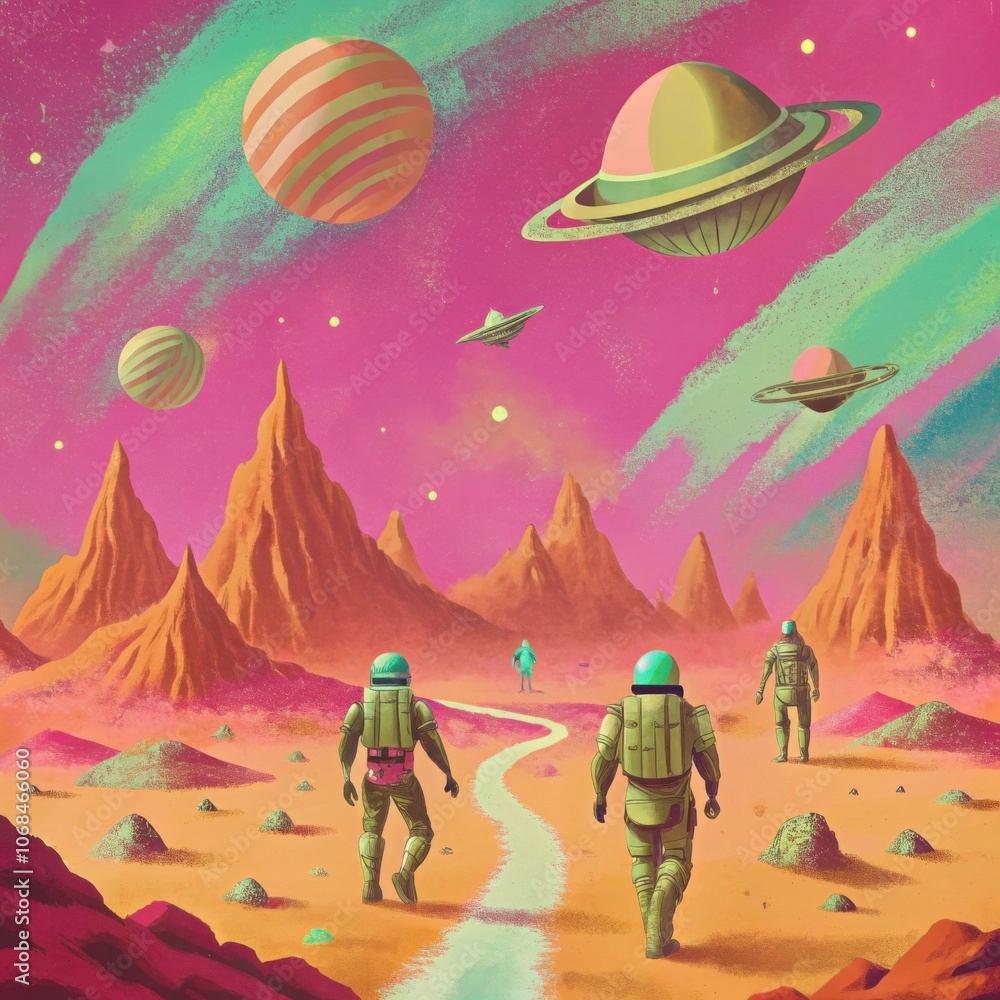 Obraz premium Science fiction Day Banner