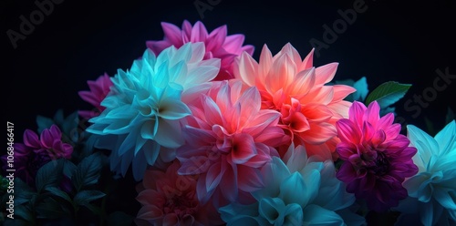 Wallpaper Mural Vibrant garden of dahlias showcasing a stunning array of colors in full bloom. Torontodigital.ca