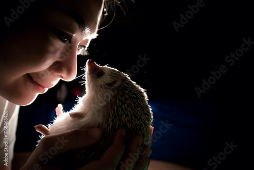 A woman and her pet