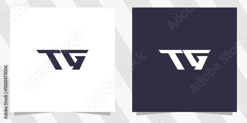 letter tg gt logo design