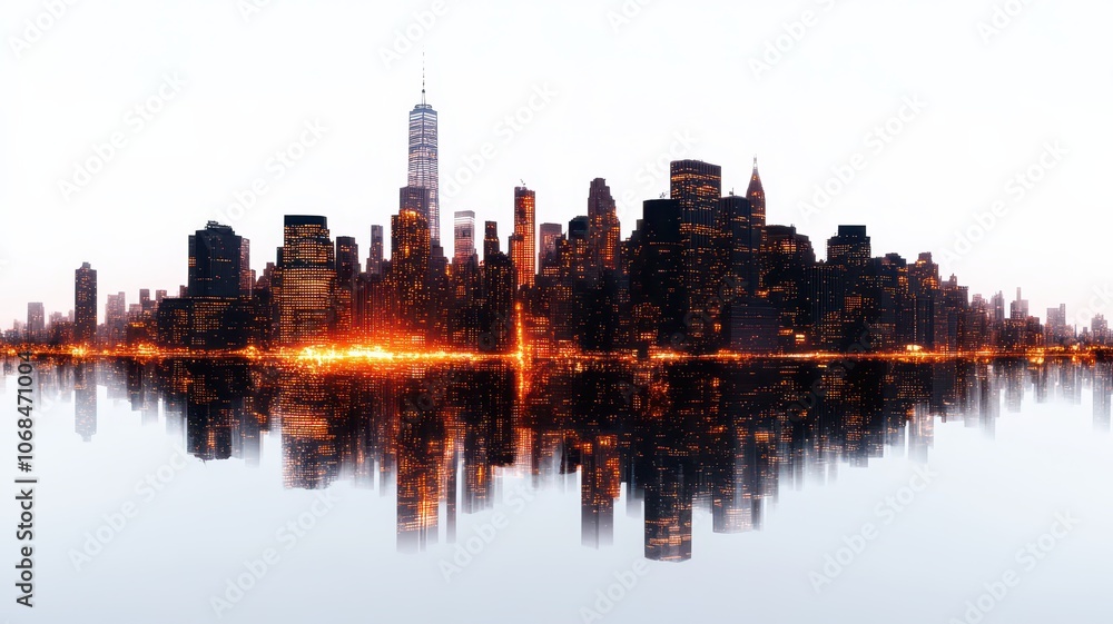 Futuristic city skyline with digital overlay symbolizing enterprise growth and innovation in urban landscapes. Futuristic city skyline with digital overlay symbolizing enterprise growth and innovation in urban landscapes.