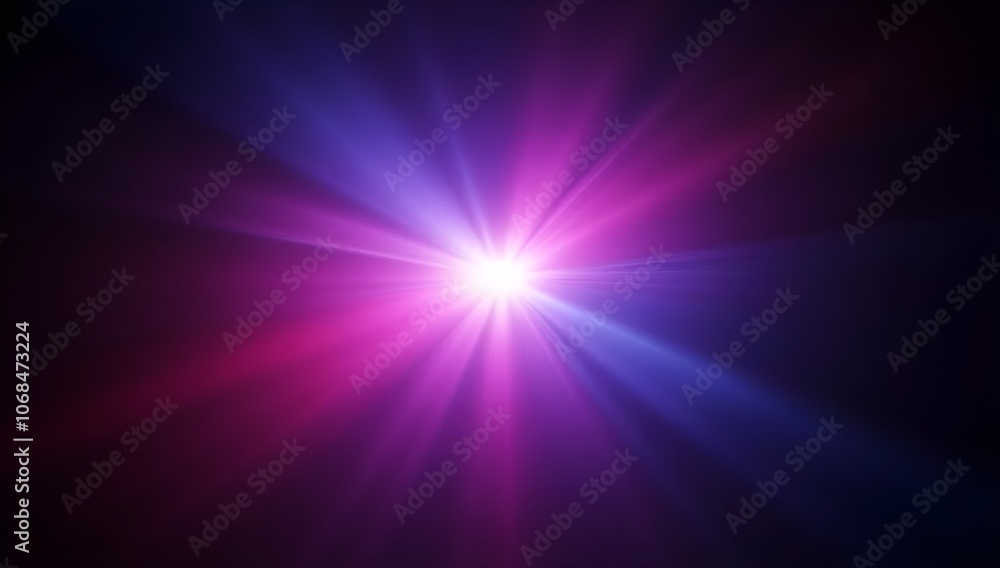 Fototapeta premium Vibrant light burst in pink and blue hues for web design
