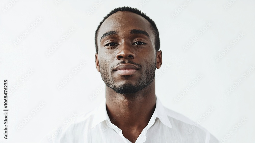 Fototapeta premium Confident Black Man Making Direct Eye Contact