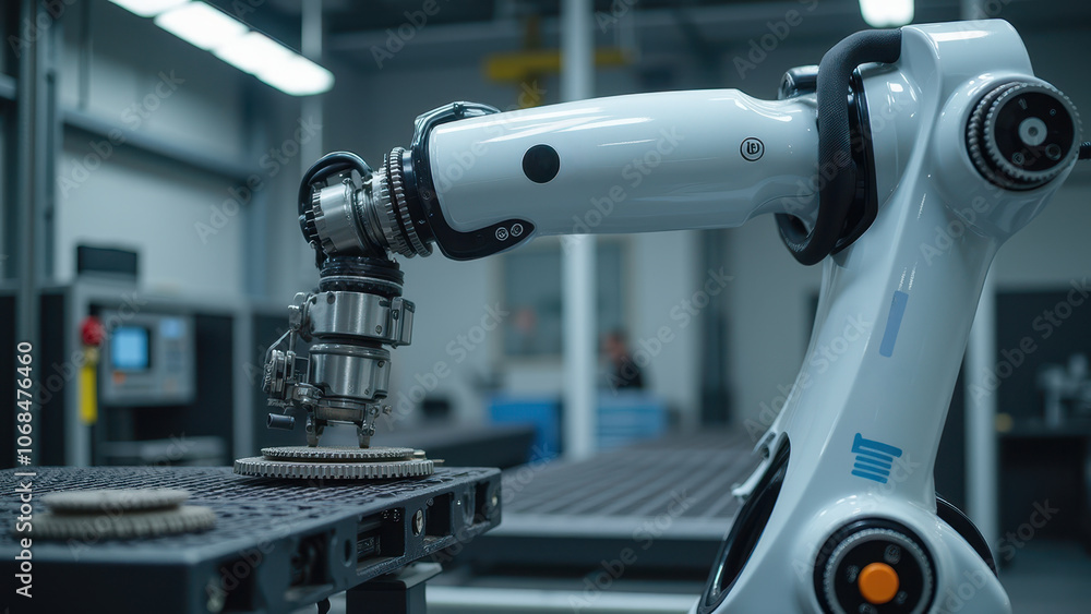 Precision Robotic Arm in Manufacturing Environment Precision Robotic Arm in Manufacturing Environment