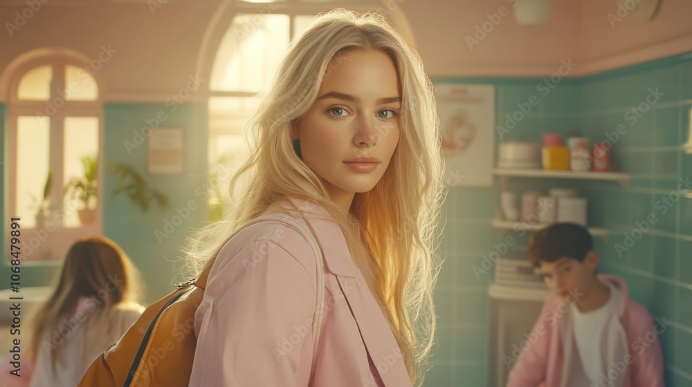 Obraz premium Young Female Mentor in School Environment