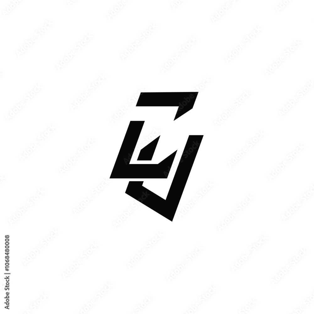 Obraz premium CV monogram logo design letter text name symbol monochrome logotype alphabet character simple logo