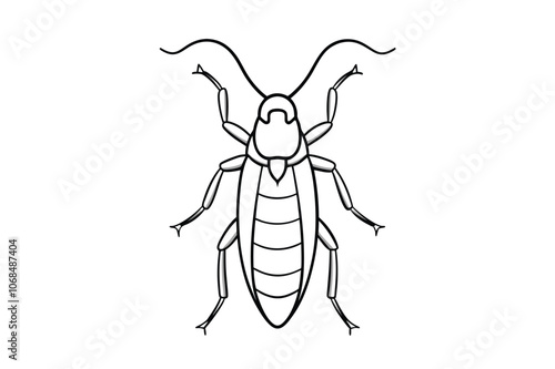 Beautiful Cockroach vector art illustration.