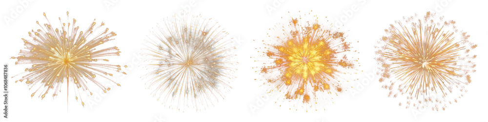 gold firework festive celebration png cut out element set gold firework festive celebration png cut out element set