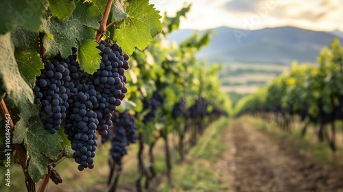 Wallpaper Mural Ripe Grapes Hanging in a Vineyard Torontodigital.ca