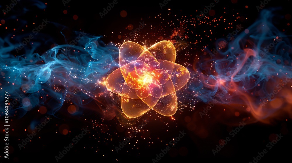 Hydrogen H highresolution image of hydrogen atom showing single electron orbiting proton Visualize quantum orbitals energy levels a stylized manner with vibrant colors indicating energy transitions Hydrogen H highresolution image of hydrogen atom showing single electron orbiting proton Visualize quantum orbitals energy levels a stylized manner with vibrant colors indicating energy transitions