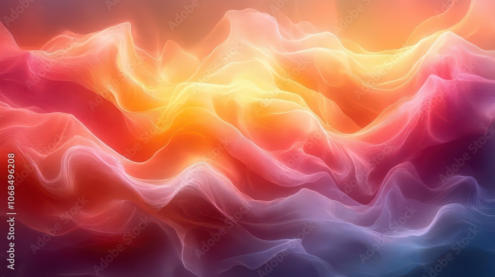 Fototapeta premium an abstract light background bursting with soft, luminous colors blending seamlessly, creating a dreamy atmosphere perfect for a modern artistic presentation or design