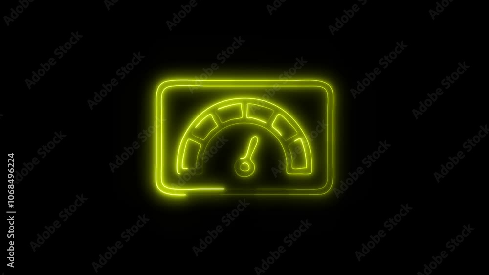 Glowing Optimization Icon and Symbol in HD Video Neon Animation on Black Background Glowing Optimization Icon and Symbol in HD Video Neon Animation on Black Background
