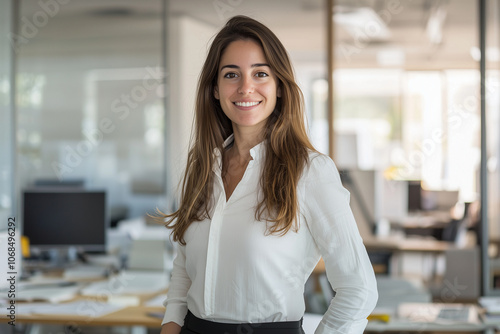 Confident Business Woman in Modern Office