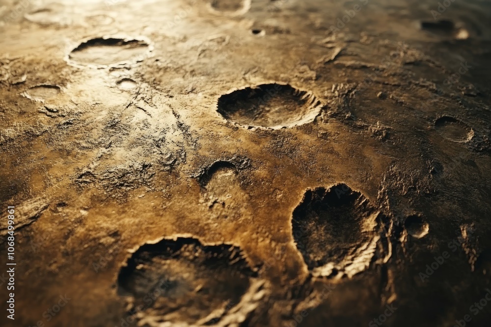 Exploring the Surface: A Stunning Close-Up of an Alien Landscape Featuring Craters and Textures of Uncharted Planetary Bodies Exploring the Surface: A Stunning Close-Up of an Alien Landscape Featuring Craters and Textures of Uncharted Planetary Bodies
