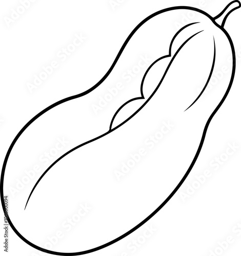 wax bean outline coloring book page line art vector illustration