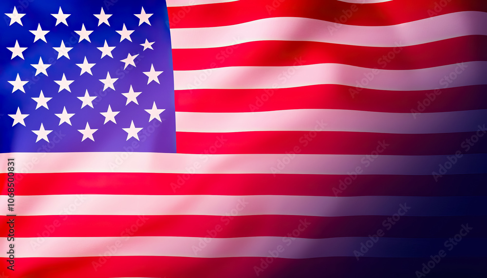 Naklejka premium abstract american flag with stars and stripes patriotic usa theme background