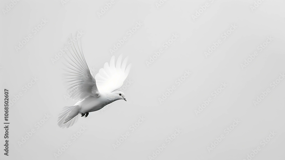 Obraz premium white dove in flight