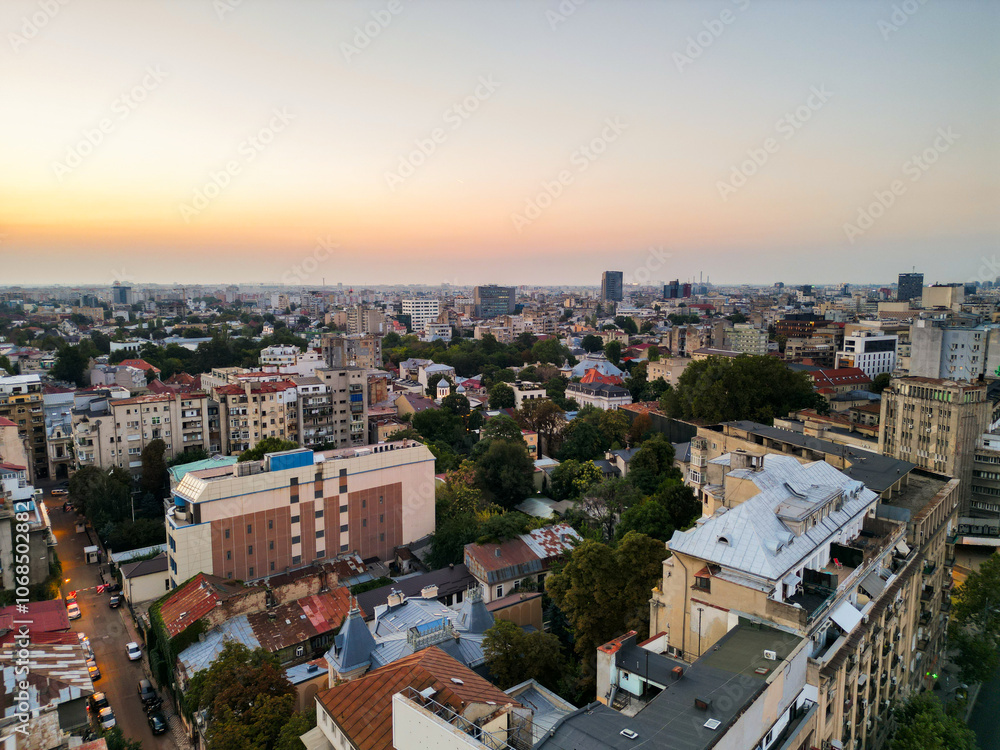View of city Bucharest, Romania View of city Bucharest, Romania