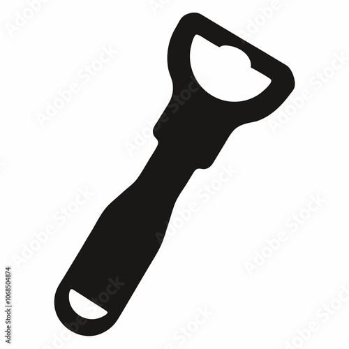 bottle opener vector silhouette illustration on a white background