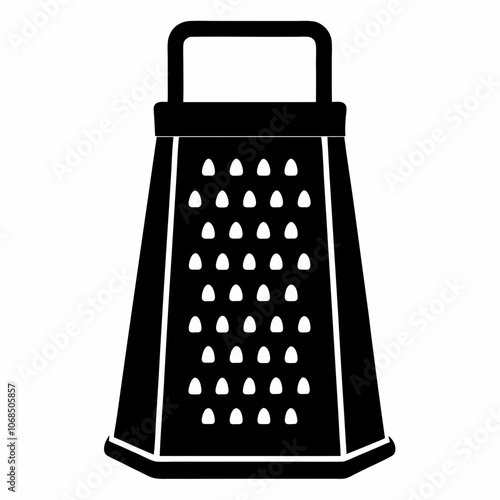 black grater vector silhouette illustration on a white background