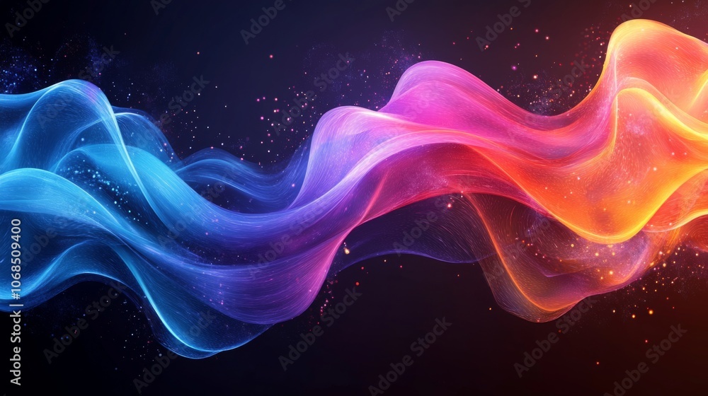Obraz premium Abstract Colorful Wave Background