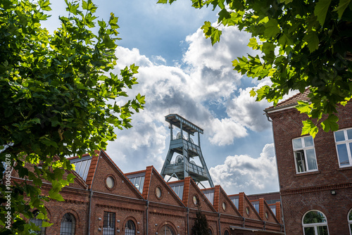 Förderturm der Zeche Ewald in Herten photo