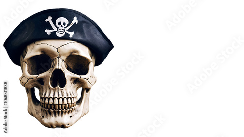Detailed Halloween Skull and Crossbones Design Ideal for Spooky Themed Events, Parties, and Decorations