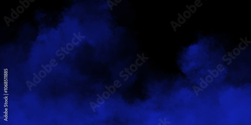 Navy blue dramatic smoke smoky illustration misty fog cumulus cloud modern vibrant grunge texture. Vector cloud reflection of neon smoke exploding design element. Colorful black and white granite.