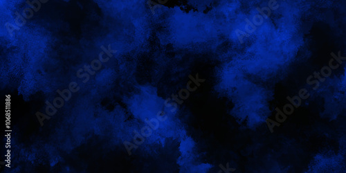 Navy blue dramatic smoke smoky illustration misty fog cumulus cloud modern vibrant grunge texture. Vector cloud reflection of neon smoke exploding design element. Colorful black and white granite.