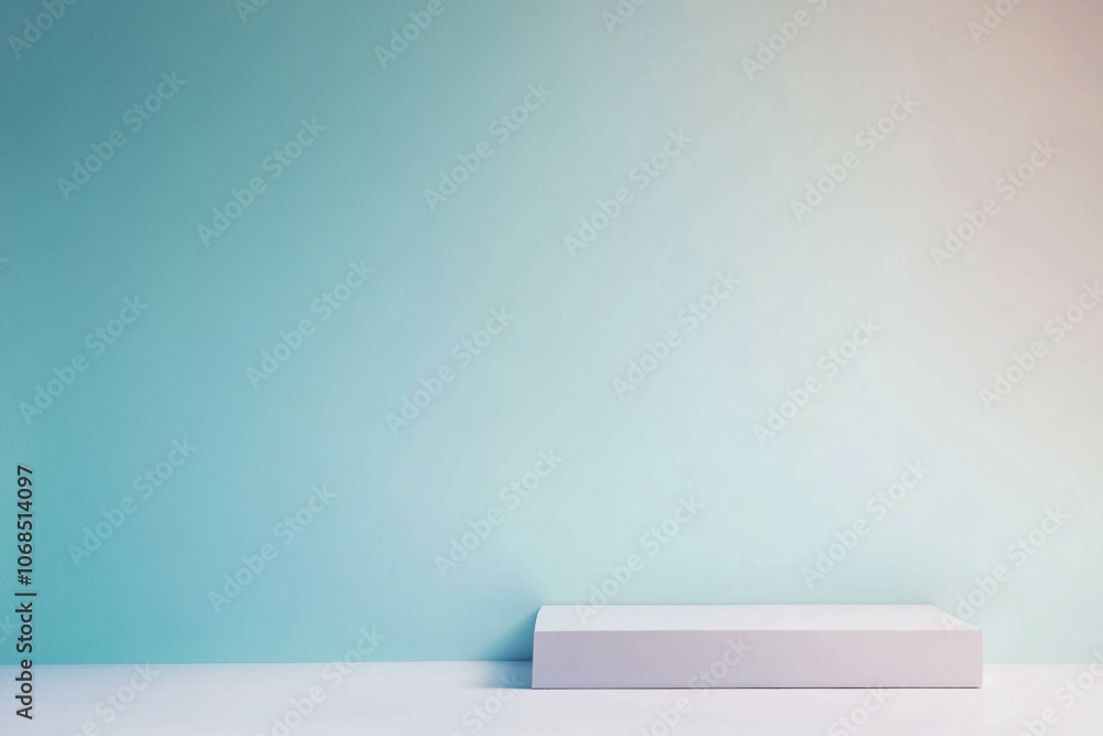 Minimalist Platform Against Gradient Wall Minimalist Platform Against Gradient Wall
