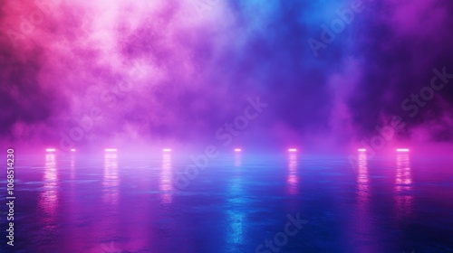 Wallpaper Mural Vibrant Neon Reflections Torontodigital.ca