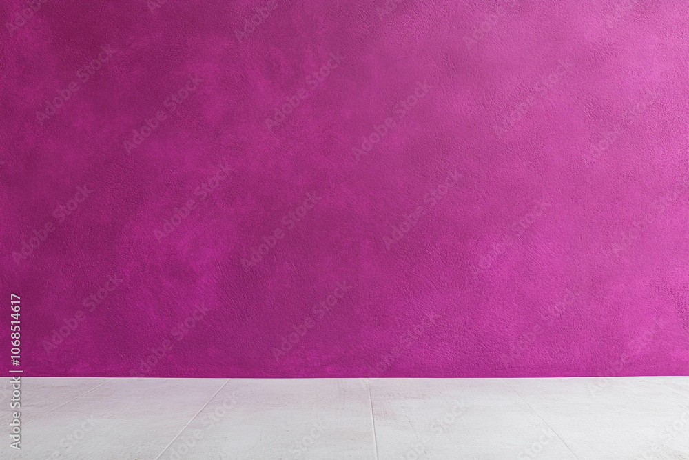 Vibrant Magenta Wall with Light Floor Vibrant Magenta Wall with Light Floor