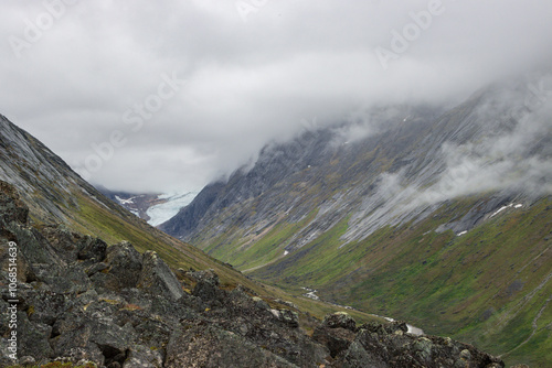 View of Ulamertorsuaq mountain and surrounding area in Tasermiut fjord (South Greenland)	 photo