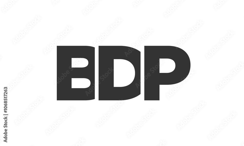 BDP logo design template with strong and modern bold text. Initial based vector logotype featuring simple and minimal typography. Trendy company identity. BDP logo design template with strong and modern bold text. Initial based vector logotype featuring simple and minimal typography. Trendy company identity.