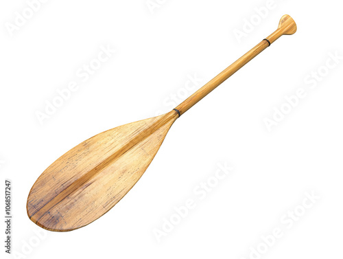 a wooden paddle with a handle