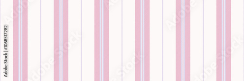 Customizable fabric texture background, figure pattern seamless vector. Easter lines vertical textile stripe in snow and pink colors.