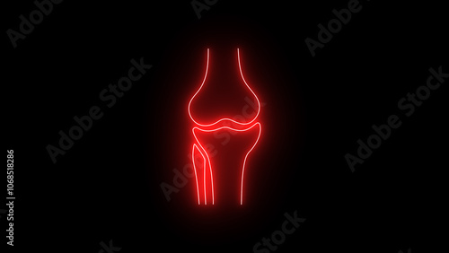 Bilde på lerret Neon Joint thin line icon