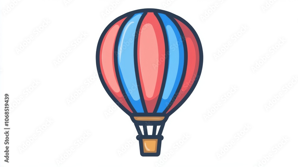 Naklejka premium Illustration of a Hot Air Balloon