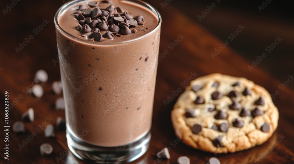 Chocolate Milkshake with Cookie Chocolate Milkshake with Cookie