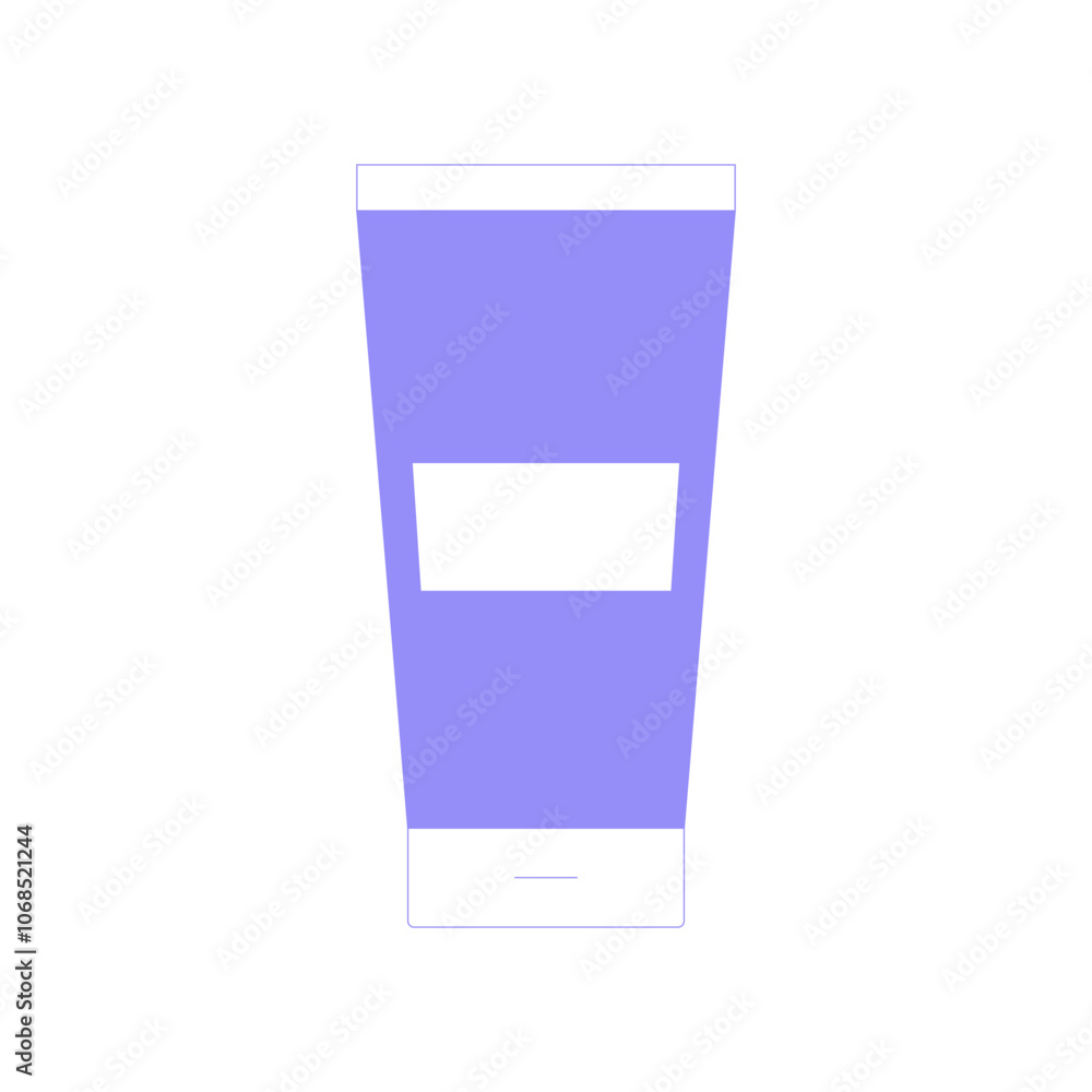 Skincare Tube In Flat Vector Illustration Symbolizing Beauty, Skincare, And Self Care Routine, Isolated On White Background