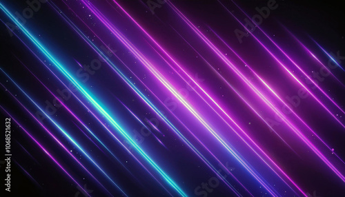 Abstract Neon Lights Background with Diagonal