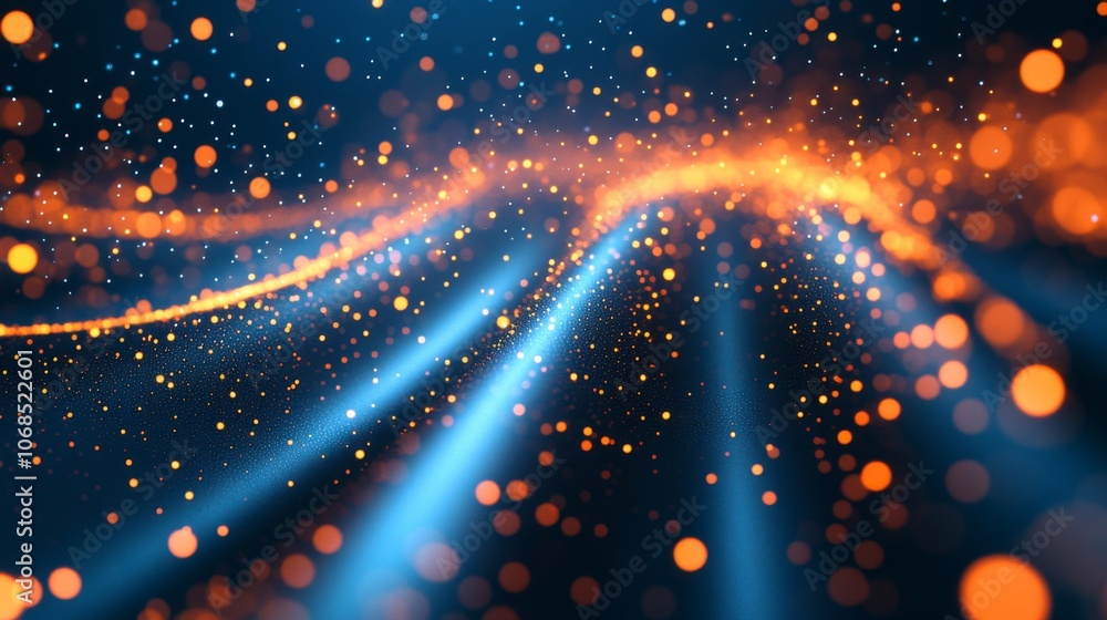 Obraz premium Dynamic Glowing Abstract Light Trails