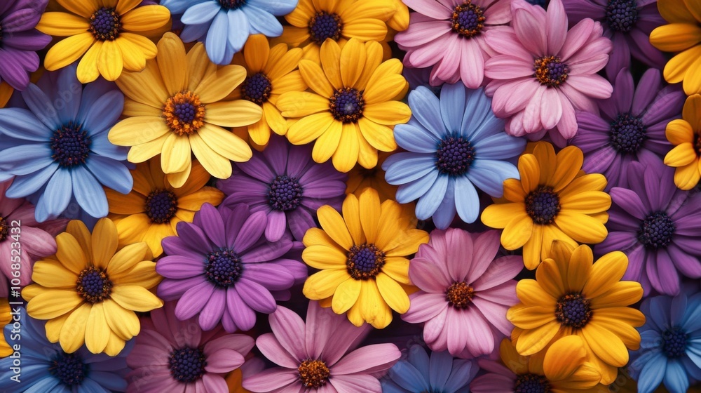 Colorful Daisy Array Colorful Daisy Array