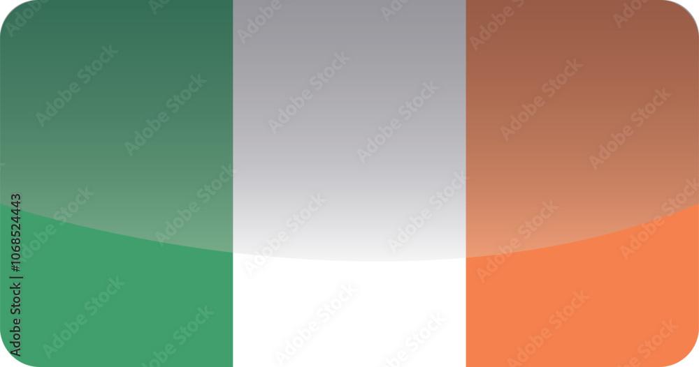 Fototapeta premium National flag of Ireland.Vector illustration