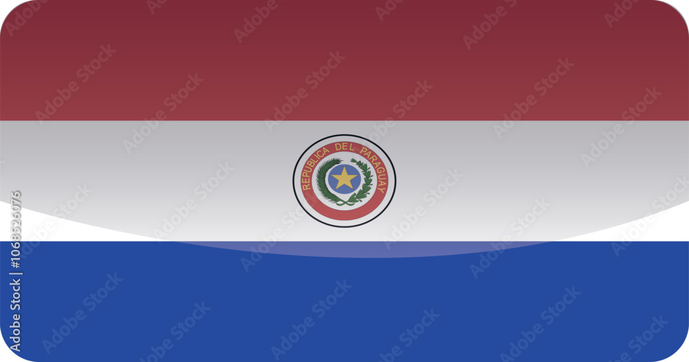 National flag of Paraguay.Vector illustration National flag of Paraguay.Vector illustration