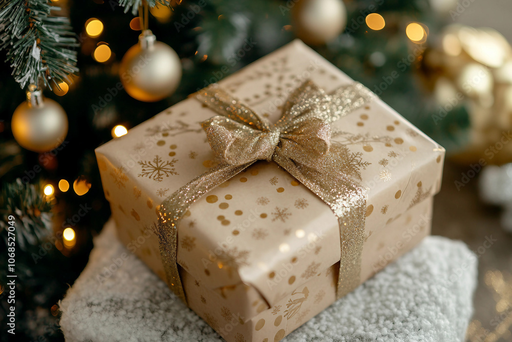 Generative AI Image of Christmas festive event occasion birthday Gifts Wrapped Ribbon for Festive Celebration Generative AI Image of Christmas festive event occasion birthday Gifts Wrapped Ribbon for Festive Celebration