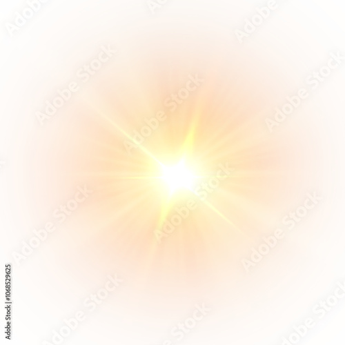 Png Light effects. Png Isolated white transparent light effects, glare, explosion, sparkle, dust, line, solar flare, spark and stars, spotlight, curve rotation. Sunlight, abstract special effect.