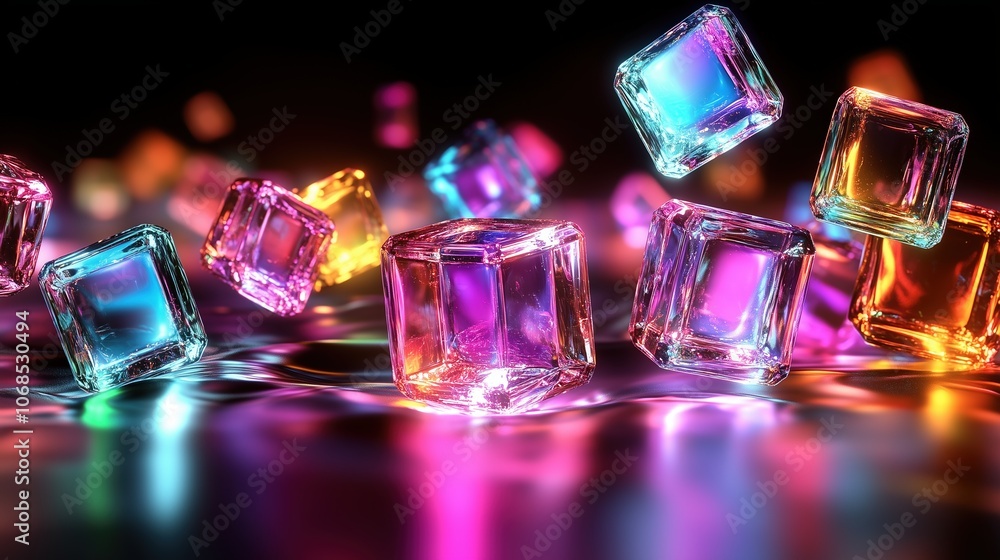 Floating Prisms in Surreal Composition Floating Prisms in Surreal Composition