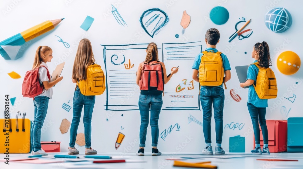 Obraz premium Back to School: Creative Learning Atmosphere